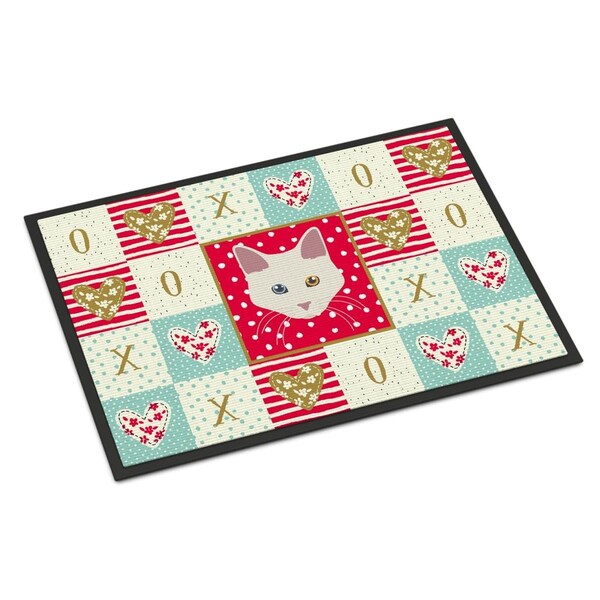 Carolines Treasures 18 x 27 in. Goddess Giant Cat Love Indoor or Outdoor Mat CK5084MAT - main